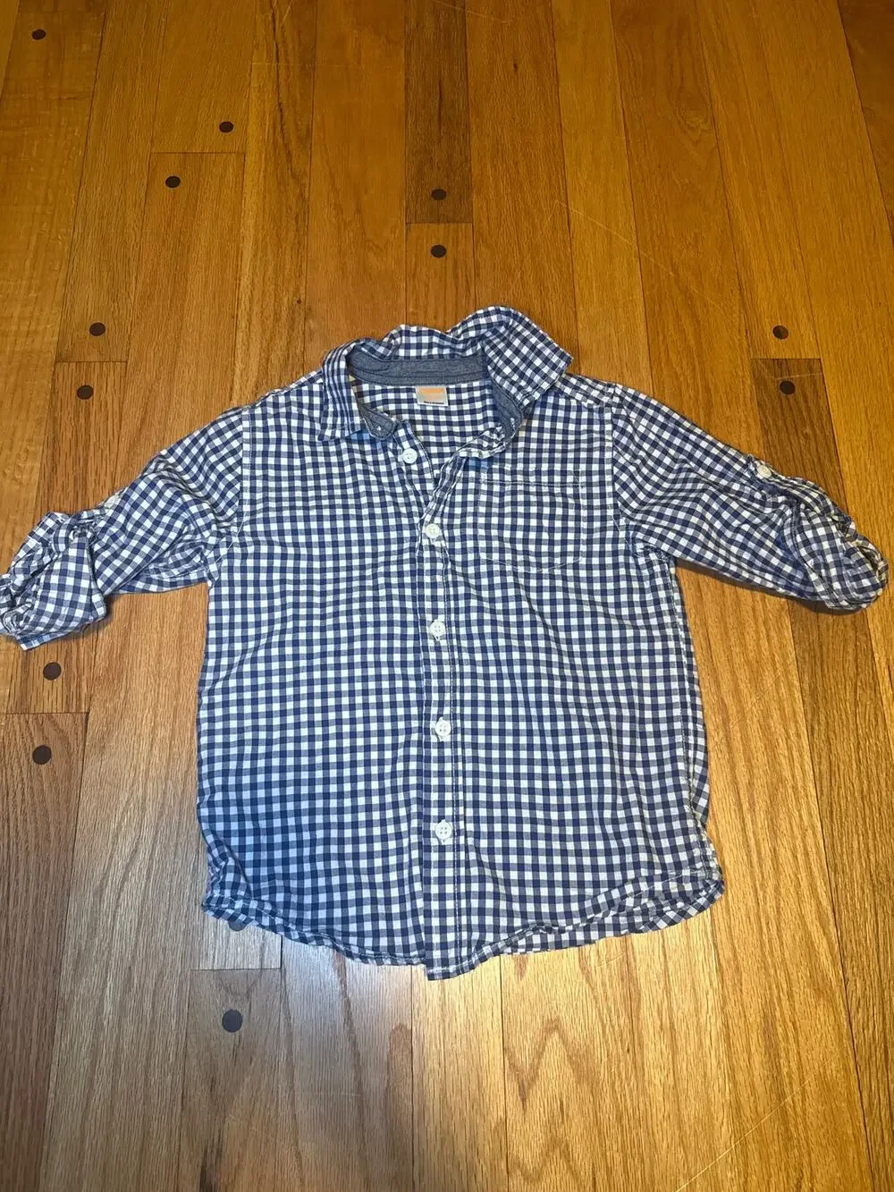 Gymboree Boys XS 4 Blue White Gingham Oktoberfest Shirt German Bavarian